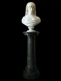 An orientalist marble bust of odalisque by Cesare Lapini, sculpture, offered Jun 2021