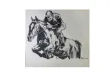 Horse and jockey by Equestrian interest.- Nevin, ink on paper, offered Jun 2021