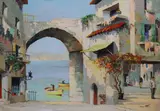 Corner of Santa Margarita' signed, Frost & Reed label verso 18 x 26in by Cecil Rochfort D'Oyly-John, oil on canvas, sold Oct 2019