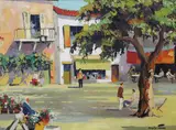 La Colle near St Paul' signed and inscribed verso 17 x 23in by Cecil Rochfort D'Oyly-John, oil on canvas, sold Oct 2019