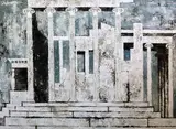 Athens - Parthenon V - Erechtheum by Valerie Thornton, oil on board, sold Oct 2019