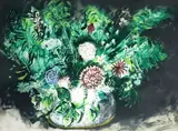 Dahlias and Ferns' (L391) signed in pencil, 92/100, CCA label verso 17.5 x 23in by John Piper, etching, sold Oct 2019