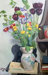 5 x 19.5in by William Crosbie, oil on canvas, sold Oct 2019