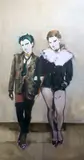 Punk Rockers' signed and dated '80 78 x 42in by Norman Kirkham R.G.I., oil on canvas, sold Oct 2019