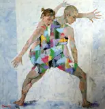 Untitled by Muriel Barclay, oil on canvas, sold Oct 2019