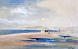 Looking towards Newhaven by Edward Lear, pencil, sold Oct 2019