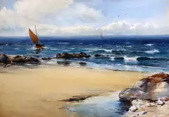 Untitled by David West, watercolour, sold Oct 2019