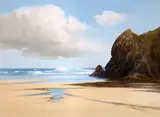 Near Perranporth, North Cornwall' signed 17.5 x 23.5in by Frederick John Widgery, gouache, sold Oct 2019