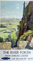Lithographic colour posterThe River Forth from Stirling Castle B 1276239 by Jack Merriott, print (other), sold Oct 2019
