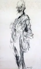Untitled by Feliks Topolski, charcoal, sold Oct 2019