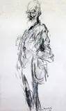 Untitled by Feliks Topolski, charcoal, sold Oct 2019