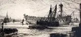 EtchingThe breaking up of the Agamemnon by Francis Seymour Haden, 1890, etching, sold Oct 2019