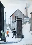 Viaduct Street Passage' 733/850, blindstamped 13.25 x 9.5in by L. S. Lowry, print, sold Oct 2019