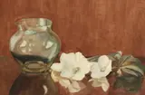 Christmas Roses' A still life of flowers by a vase by Helen Loughridge, watercolour, offered Nov 2020