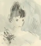 British by Elinor Bellingham-Smith, Watercolour and Charcoal, sold Nov 2020