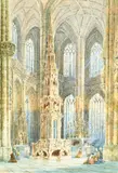 An interior view of Saint Lawrence by Henry Sch fer, watercolour, offered Nov 2020