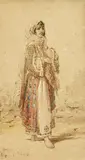 Maltese by Amadéo Preziosi, watercolor, sold Nov 2020
