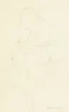 A Seated Figure by Hubert Wellington, Pencil Sketch, sold Nov 2020