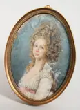 GERMAN/AUSTRIAN A VERY GOOD OVAL PORTRAIT OF A LADY, in a gilt oval frame by Jean Paul Kolbe, watercolor, offered Oct 2020