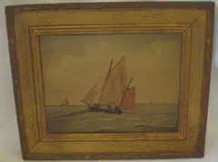 Pulling In The Nets by R Elleson, and another by the same hand. (2), sold Oct 2012