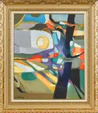 abstract by Marcel Mouly, oil on canvas, offered Apr 2017