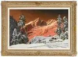 winter mountain landscape by Alois Arnegger, oil on canvas, offered Apr 2017