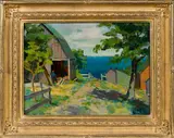 titled Cape Anne by Richard Evett Bishop, oil on board, offered Apr 2017