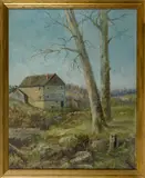 of the Reitz Mill by Lila Hetzel, oil on canvas, offered Apr 2017