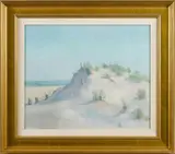 of sand dunes by Arthur Diehl, oil on board, offered Apr 2017