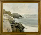 titled Coast Near Portland Maine by Frederick Judd Waugh, oil on board, offered Apr 2017