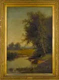 landscape titled A summer Day by Thomas Craig, oil on canvas, offered Apr 2017