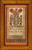 fraktur bookplate for William Heacock by David Kulp, ink and watercolor, offered Apr 2017