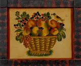 theorem of a basket of fruit by David Ellinger, oil on velvet, offered Apr 2017