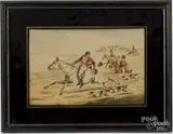 of a fox hunting scene by Henry Thomas Alken, watercolor, offered Mar 2017