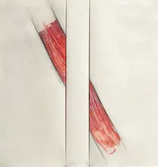 Untitled (Abstract Composition) by Richard Smith, 1976, gouache and charcoal on Arches paper, sold Sep 2022