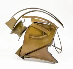 Untitled (Abstract Composition) by Michael Steiner, 1989, bronze, sold Sep 2022
