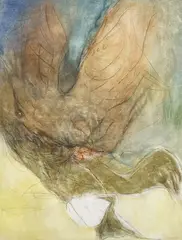 Jacob by Bernard Childs, 1965, oil and graphite on linen, sold Sep 2022