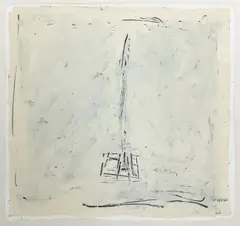 January White Group #1 by Jake Berthot, 1974, graphite and gesso on Arches paper, sold Sep 2022