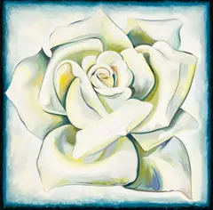 White Rose by Lowell Nesbitt, 1991, oil on canvas, sold Sep 2022