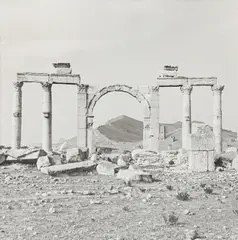 Archway with Mountain, Palmya, Syria, 1995 by Lynn Davis, gelatin silver print, sold Sep 2022