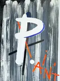 Paint (2) by Ellen de Meutter, 2007, acrylic, ink, and oil on canvas, sold Sep 2022