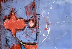 Untitled No. 96 by Michael David, 1987, acrylic, oil, and chalk on paper, sold Sep 2022