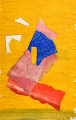 Untitled by Alberto Garcia-Alvarez, 1966, collage with watercolor on paper, sold Sep 2022