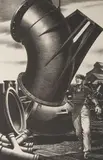 Untitled (Installing pipes) by Edward Arthur Wilson, 1942, lithograph, sold Sep 2022