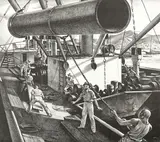 Untitled (Pipeline Transport) by Edward Arthur Wilson, 1941, lithograph, sold Sep 2022