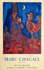Signed Exhibition Poster by Marc Chagall, lithograph, sold Sep 2022