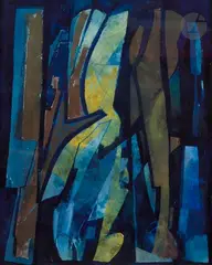 Composition by Robert Franquinet, Encre et gouache, sold Feb 2023
