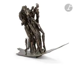 Les Marcheurs by Denis Chetboune, Épreuve en bronze, sold Feb 2023