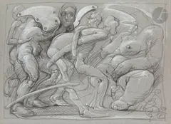 Sans titre by Franciszek Starowieyski, 1988, Pastel sur papier, sold Dec 2022