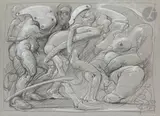 Sans titre by Franciszek Starowieyski, 1988, Pastel sur papier, sold Dec 2022